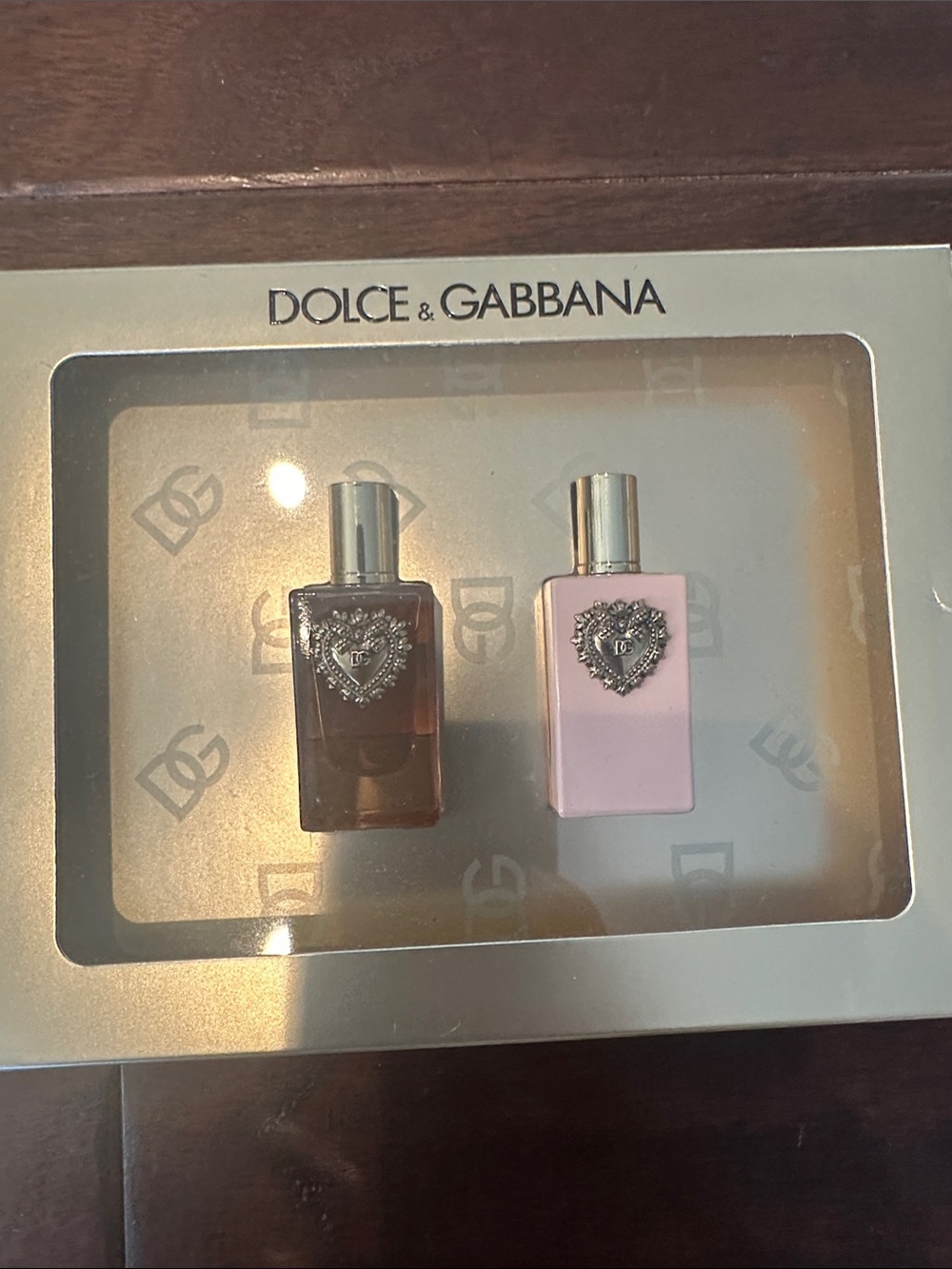 Dolce & Gabbana Mini Perfume Set - Pink and Brown Bottles